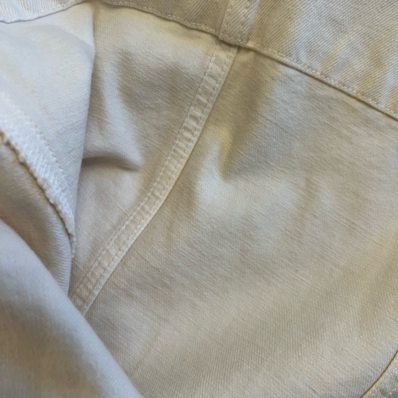 Khaite Caroline Canvas Midi Skirt, White Denim, size 24 - Picture 11 of 11